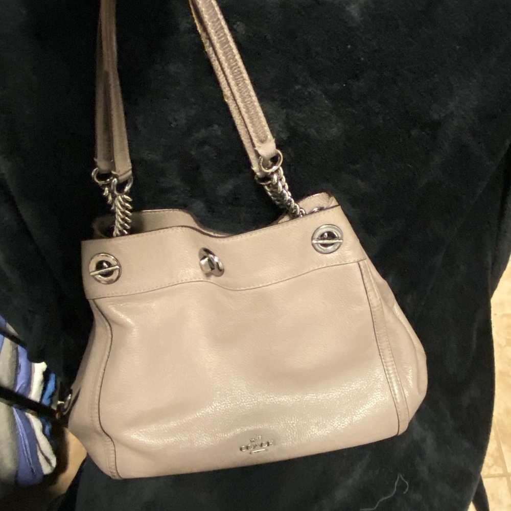 Leather coach purse